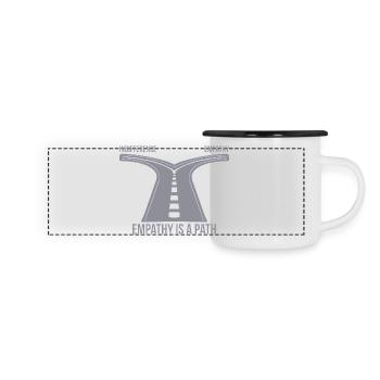 Empathy is a Path - Panoramic Camper Mug - white/black - Front