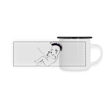 Punks not dead - Panoramic Camper Mug - white/black - Front