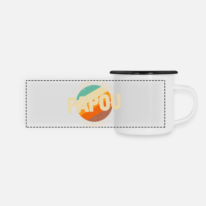 Papuan the legend - Panoramic Camper Mug - white/black