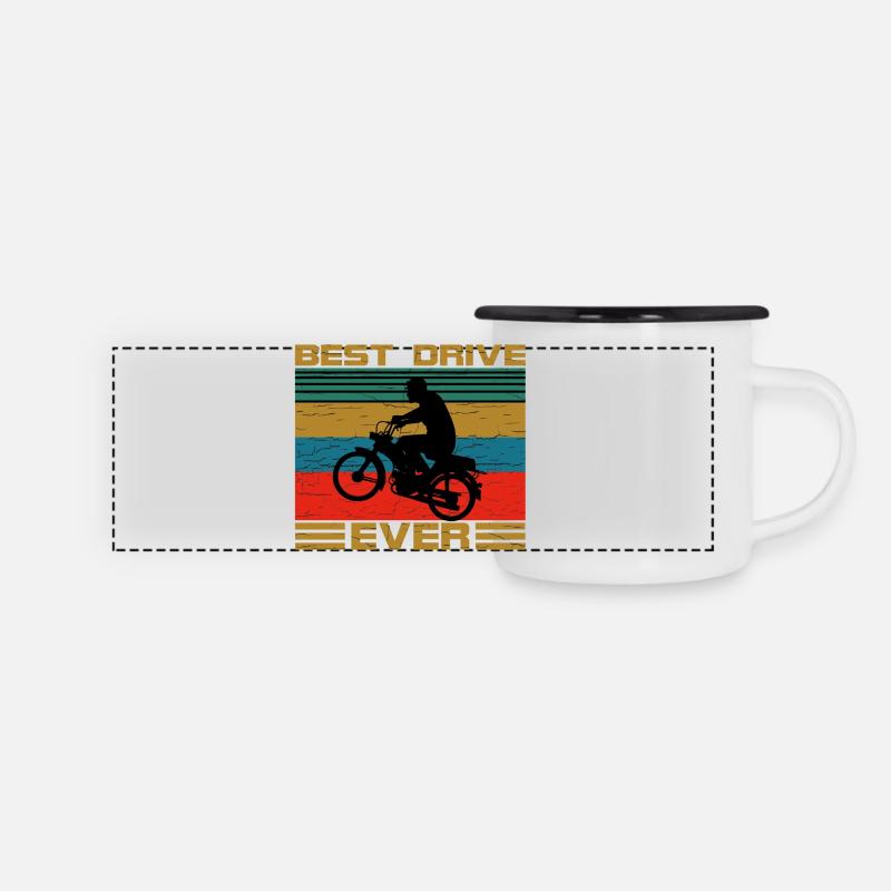 Two-stroke retro - Panoramic Camper Mug - white/black