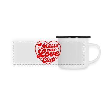 Malle 2026 Malle Love Club Nous aimons Malle - Mug panoramique émaillé - blanc/noir - Devant