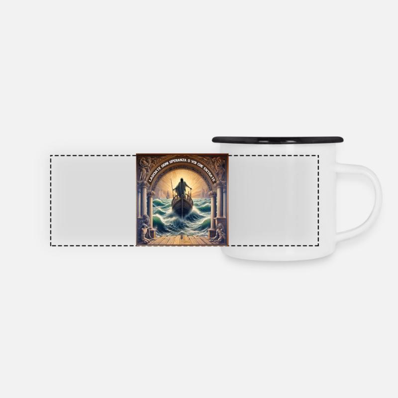 CHARON - Panoramic Camper Mug - white/black