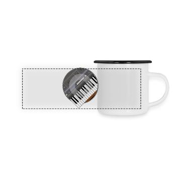 electro synth - Panoramic Camper Mug - white/black - Front