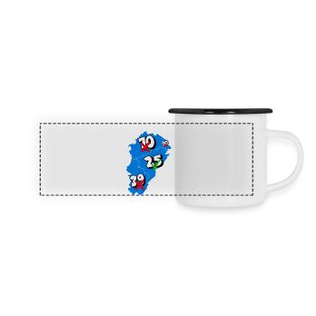 Région franche comté - Mug panoramique émaillé - blanc/noir - Devant