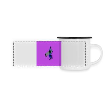 TEXTURA_DE_COLOR_#21 - Mug panoramique émaillé - blanc/noir - Devant