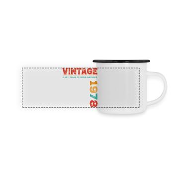 Millésime 1978 - Mug panoramique émaillé - blanc/noir - Devant