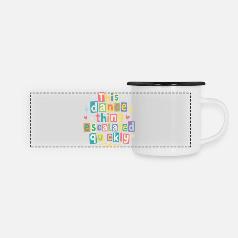 This dance quickly escalated - Panoramic Camper Mug - white/black