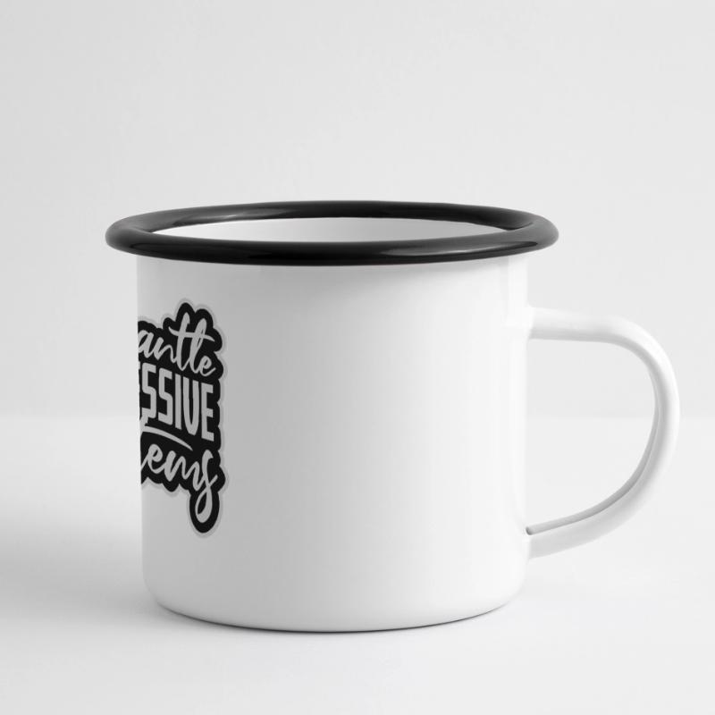 Dismantle Oppressive Systems Aktivismus Statement Panorama Emaille-Tasse