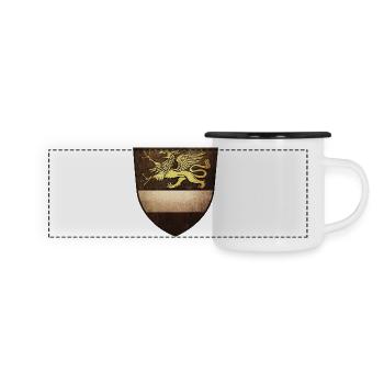 Rostock | Vintage Style | Griffin - Panoramic Camper Mug - white/black - Front