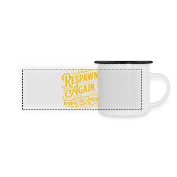 Respawn Again Gaming Saying Design - Panoramic Camper Mug - white/black - Front