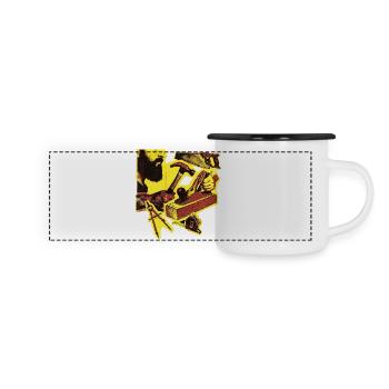 Craftsman Carpenter Carpenter Carpenter Vintage - Panoramic Camper Mug - white/black - Front