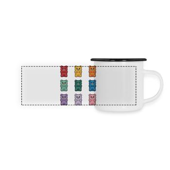Adorable Gummy Bear Collection - Panoramic Camper Mug - white/black - Front