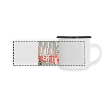 Comme un ninja - Mug panoramique émaillé - blanc/noir - Devant