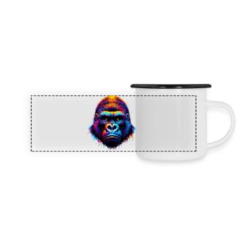 Gorilla - Panoramic Camper Mug - white/black - Front
