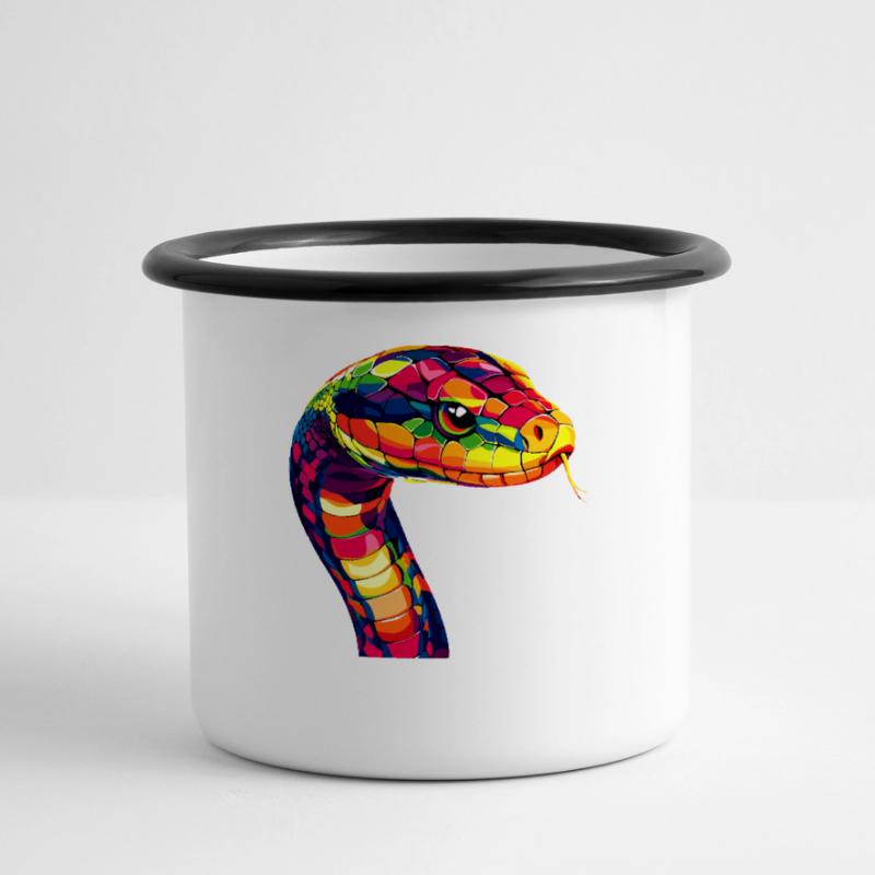 Serpent Python Cobra Mamba Serpent à sonnettes Serpent Mug panoramique émaillé