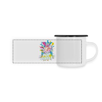 Pop Pixels Pop Culture Rétro Jeu vidéo - Mug panoramique émaillé - blanc/noir - Devant