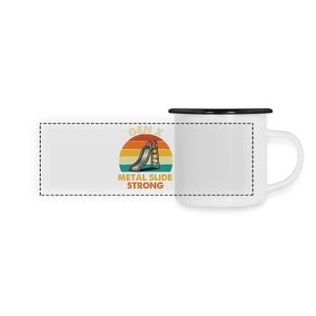 Gen X Métal Slide Fort Feral Enfance Citation - Mug panoramique émaillé - blanc/noir - Devant