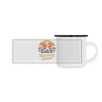 Running Queen Jogger Runner Women's Run - Panoramic Camper Mug - white/black - Front