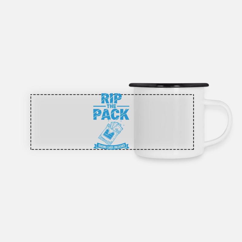 Rip The Pack Trading Cards Unleashed Booster Pack - Panorama Emaille-Tasse - Weiß/Schwarz