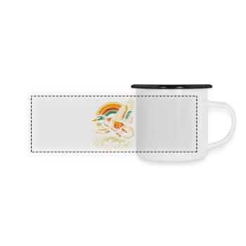 duck shooting - Panoramic Camper Mug - white/black - Front