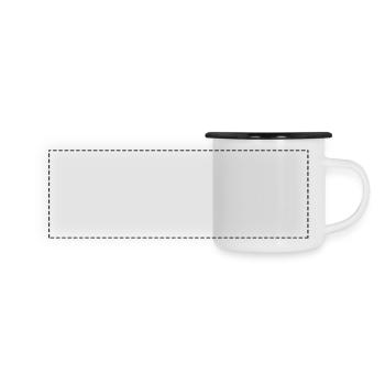 Mädchen möchten Grundrechte-Hemd gerade haben - Panorama Emaille-Tasse - Weiß/Schwarz - Vorne