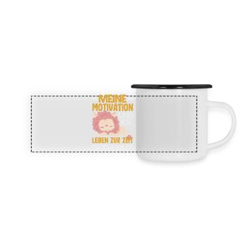My motivation and I - currently separated - Panoramic Camper Mug - white/black - Front