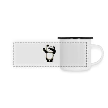 Panda Dab Funny - Panoramic Camper Mug - white/black - Front