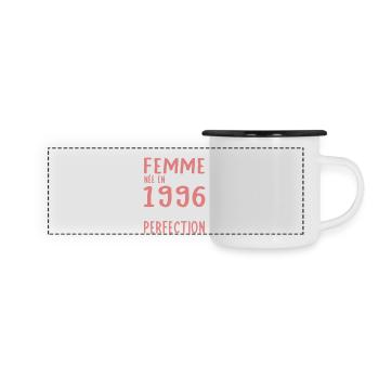 30th birthday - Born in March 1996 - Panoramic Camper Mug - white/black - Front