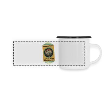 Petit mais fougueux : pêcheur - Mug panoramique émaillé - blanc/noir - Devant