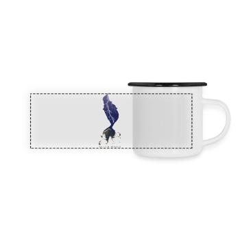 Lightning the power of nature - Panoramic Camper Mug - white/black - Front