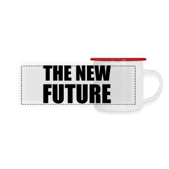 the new future - Panorama Emaille-Tasse - Weiß/Rot - Vorne