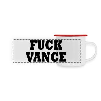 fuck vance - Mug panoramique émaillé - blanc/rouge - Devant