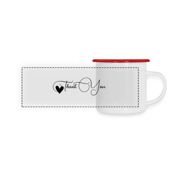 Thank you Font Line - Panoramic Camper Mug - white/red - Front