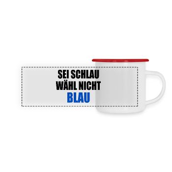 be smart don't vote blue - fck afd - Panoramic Camper Mug - white/red - Front