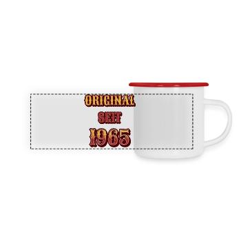 ORIGINAL SEIT 1965 - Panorama Emaille-Tasse - Weiß/Rot - Vorne
