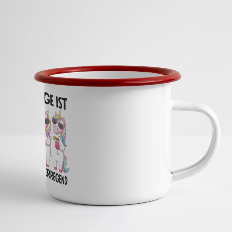 Die Lage Ist Besäufniserregend Panorama Emaille-Tasse