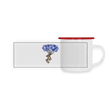 Enfants - Mug panoramique émaillé - blanc/rouge - Devant