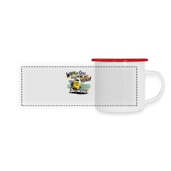 Quand la vie vous donne des citrons, ajoutez de la vodka - Mug panoramique émaillé - blanc/rouge - Devant