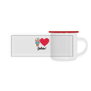 I Love Gelato - Panoramic Camper Mug - white/red - Front