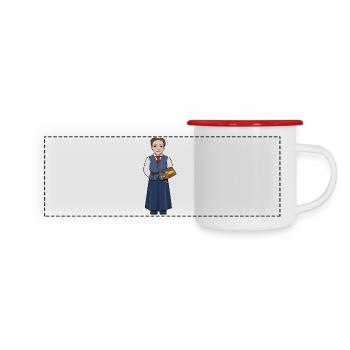 Hilma af Klint - Mug panoramique émaillé - blanc/rouge - Devant