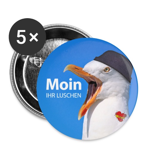 Moin ihr Luschen! - Buttons klein 25 mm (5er Pack)