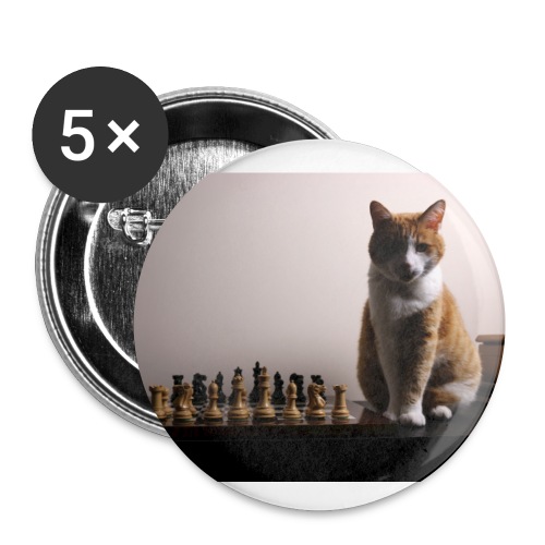 Charlie and his chess board - Buttons small 1''/25 mm (5-pack)