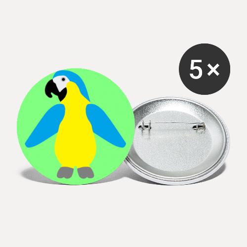 Yellow-breasted Macaw - Buttons small 1''/25 mm (5-pack)