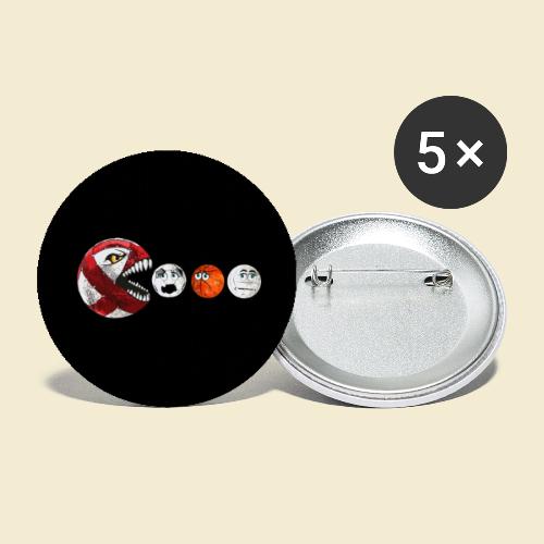 Radball | Red Man Maske - Buttons klein 25 mm (5er Pack)