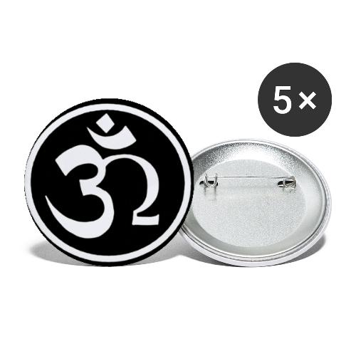 Aumega Logo White - Buttons small 1''/25 mm (5-pack)