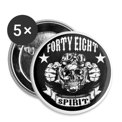 48 spirit - Lot de 5 petits badges (25 mm)