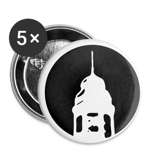 Logo invertiert - Buttons klein 25 mm (5er Pack)