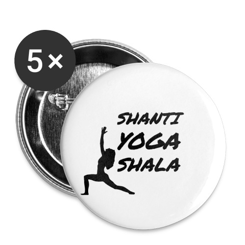 shanti yoga shala - Lot de 5 petits badges (25 mm)