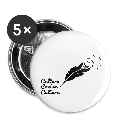 Culture contre Culture (version dark, par éoline) - Lot de 5 petits badges (25 mm)