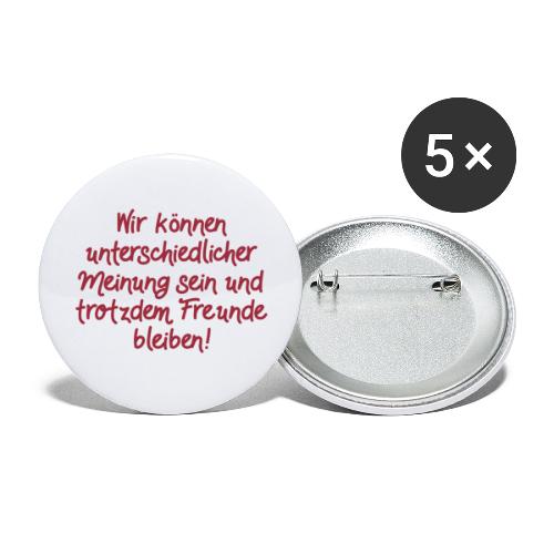 Unterschiedliche Meinung - rot - Buttons klein 25 mm (5er Pack)